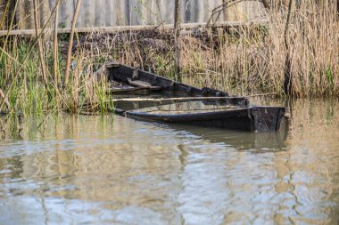 Sözde Ukrayna Venedik Vilkovo 'su. Tuna Deltası, Vilkovo, Ukrayna 'daki Eski İnanç Evleri