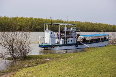 Tuna Deltası, Vilkovo, Ukrayna 'da sudaki turistik tekne