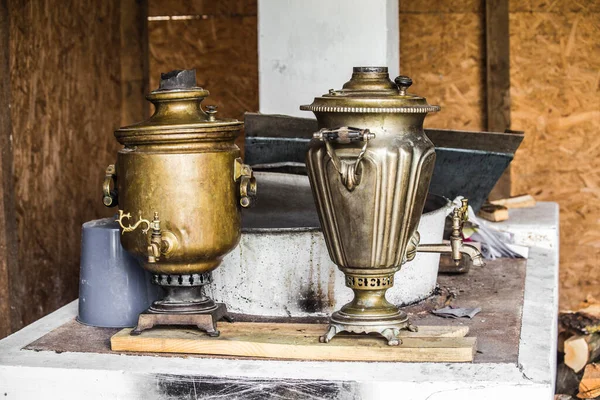 Old Vintage Samovar Close — Stockfoto