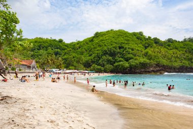 Endonezya, Bali 'deki güzel Melasti plajı