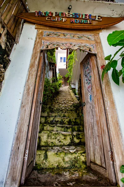 Bali Indonesia February 2020 Bali Villa Entrance Beautiful Resort Bingin — Stock Photo, Image