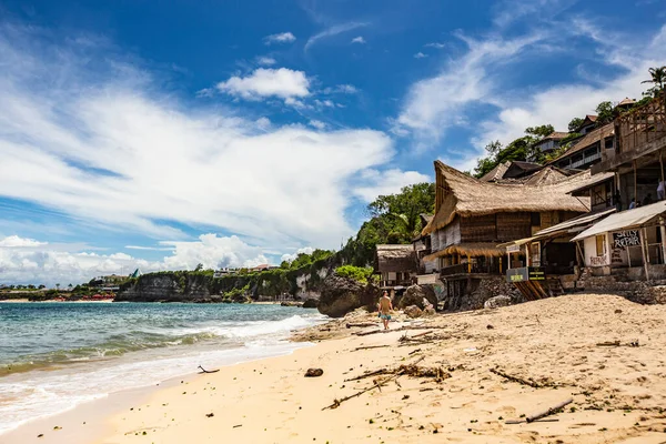 Bali Indonesien Februari 2020 Stranden Bali Vacker Semesterort Vid Bingin — Stockfoto