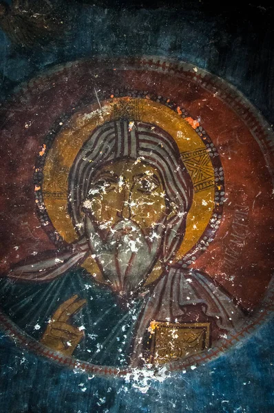 Een fresco die St George en St Theodore in Yilanli kerk in het Open lucht Museum in de buurt van Goreme in Turkije — Stockfoto