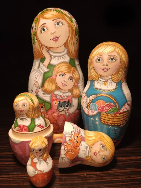 Matryoshka doll, Russian doll, Russian nesting doll, stacking dolls, wooden dolls.