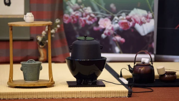 Utensils used in Japanese tea ceremony Chanoyu.