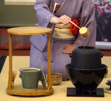 Geleneksel Japon çay töreni Chanoyu.