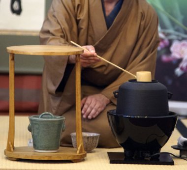 Geleneksel Japon çay töreni Chanoyu.