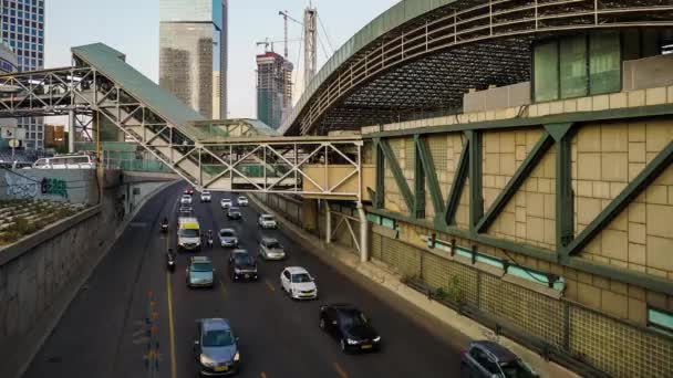 Timelapse Tráfico Carretera Tel Aviv — Vídeos de Stock