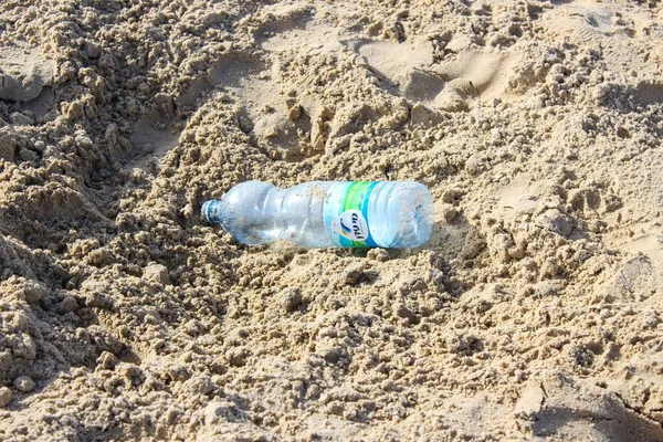 Plastic Bottle Shores Mediterranean — Stock Photo, Image