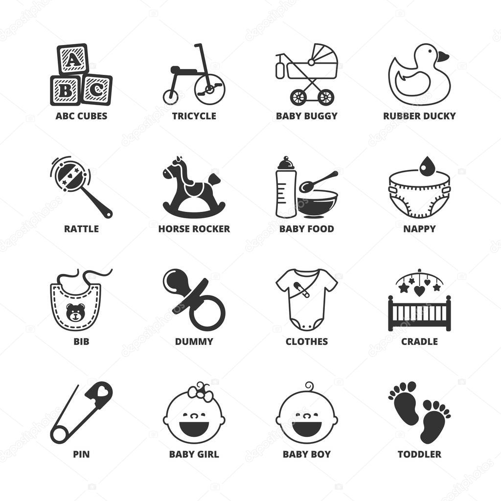 Baby and kids symbols