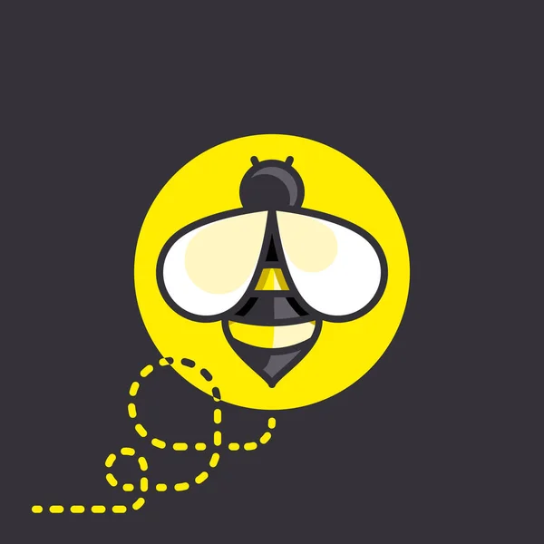 Barevné obrysy ikona včela — Stockový vektor