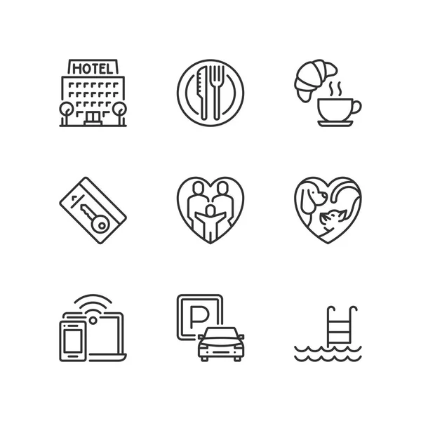 Esboza iconos. Resort — Vector de stock