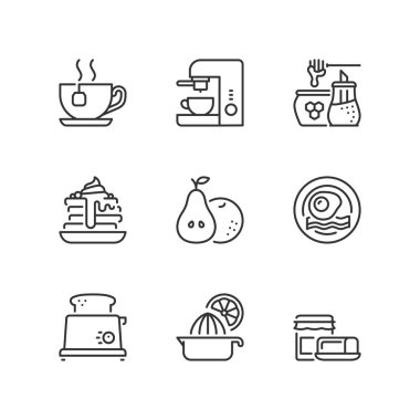 Anahat simgeleri. Kahvaltı