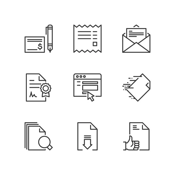 Esboza iconos. Documentos — Archivo Imágenes Vectoriales