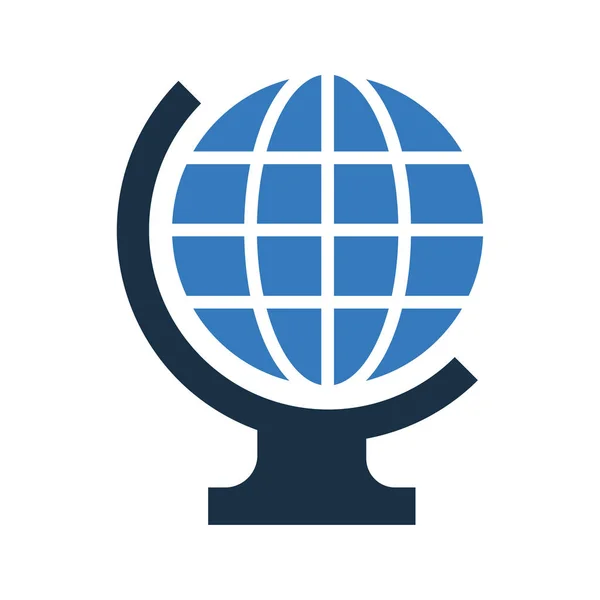 Schreibtisch Globus Symbol / Globus Symbol — Stockfoto