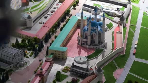 Планировка большого города в миниатюре — стоковое видео