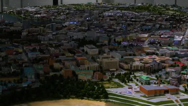 Układ dużego miasta w miniaturze — Wideo stockowe