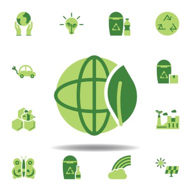 dünyayı kurtarmak, ekolojik renkli simge. Earth illüstrasyon simgesikaydet elemanları. İşaretler ve semboller web, logo, mobil uygulama, Ui, Ux için kullanılabilir