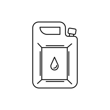 gaz, petrol, benzin hattı simgesi beyaz arkaplanda