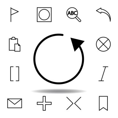 Yenile, ok, daire simgesi. Web, logo, mobil uygulama, Ui, Ux için kullanılabilir