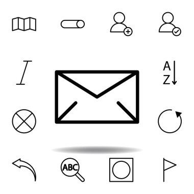 envelope, mail icon. Can be used for web, logo, mobile app, UI, UX