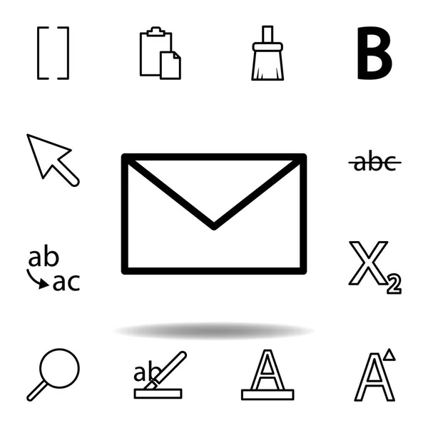 Sobre, icono de correo. Puede ser utilizado para web, logotipo, aplicación móvil, interfaz de usuario, UX — Vector de stock