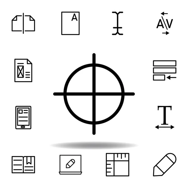 Objetivo, icono de guía. Puede ser utilizado para web, logotipo, aplicación móvil, interfaz de usuario, UX — Vector de stock
