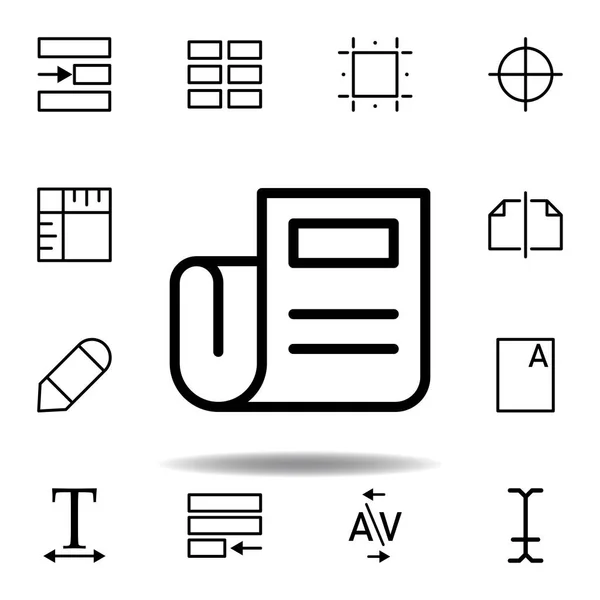 Icono del periódico. Puede ser utilizado para web, logotipo, aplicación móvil, interfaz de usuario, UX — Vector de stock