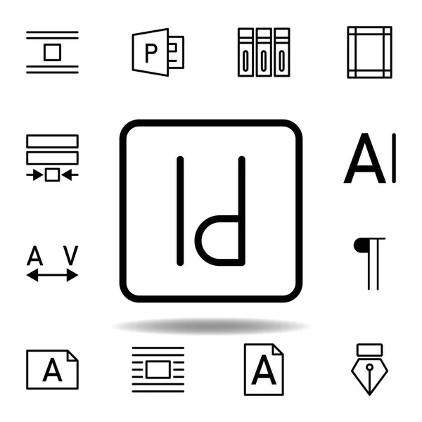 En diseño, Id icono. Puede ser utilizado para web, logotipo, aplicación móvil, interfaz de usuario, UX — Vector de stock