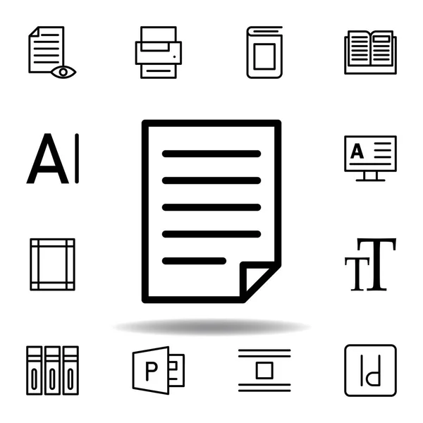 Icono del documento. Puede ser utilizado para web, logotipo, aplicación móvil, interfaz de usuario, UX — Vector de stock