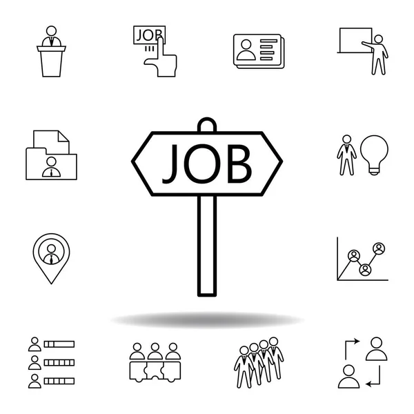 Job, icône de l'emploi. Ensemble d'éléments hr. Peut être utilisé pour le web, logo, application mobile, UI, UX — Image vectorielle