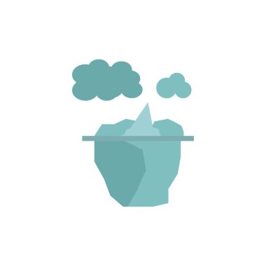 Buzdağı renk simgesi. Kış Harikalar Diyarı 'nın elementleri. Çok renkli ikonlar. Beyaz arkaplanda kaliteli grafik tasarım simgesi