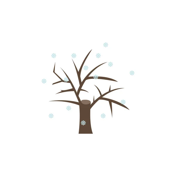 Drzewo w zimie ikona koloru śniegu. Elementy zimowej krainy czarów wielokolorowe ikony. Wysokiej jakości ikona grafiki na białym tle — Wektor stockowy