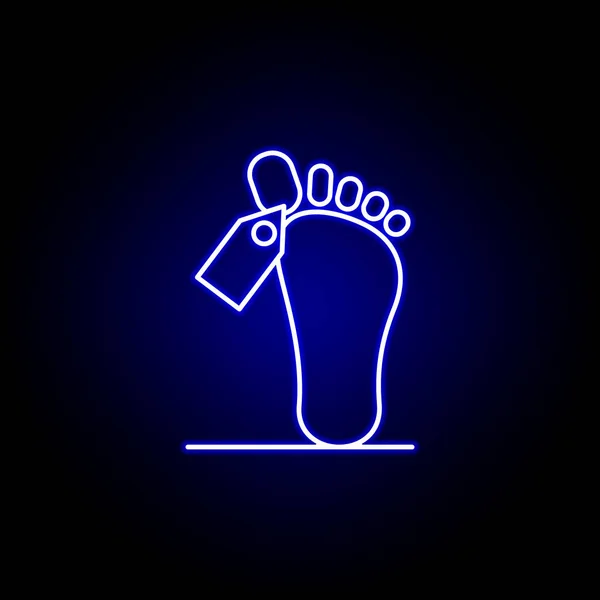 Dead, leg, death outline blue neon icon. detailed set of death illustrations icons. can be used for web, logo, mobile app, UI, UX — Stock Vector