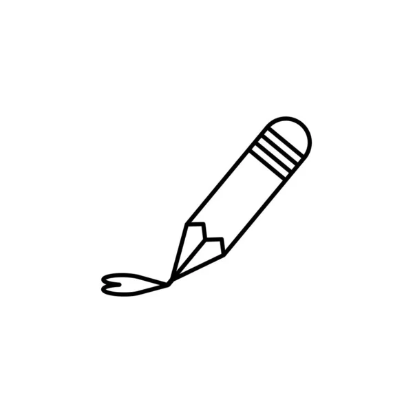Ikona linii ołówków. Elementy ikon ilustracji Walentynki. Znaki, symbole mogą być używane do sieci web, logo, aplikacja mobilna, Ui, Ux — Wektor stockowy