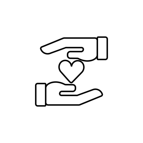 Bescherm het pictogram van de liefdeslijn. Elementen van Valentijnsdag illustratie pictogrammen. Tekens, symbolen kunnen worden gebruikt voor web, logo, mobiele app, Ui, Ux — Stockvector