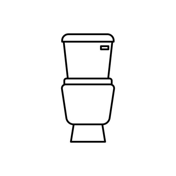 Vaso sanitário, banheiro, ícone de linha de móveis. elementos do aeroporto, ícones de ilustração de viagem. sinais, símbolos podem ser usados para web, logotipo, aplicativo móvel, UI, UX — Vetor de Stock