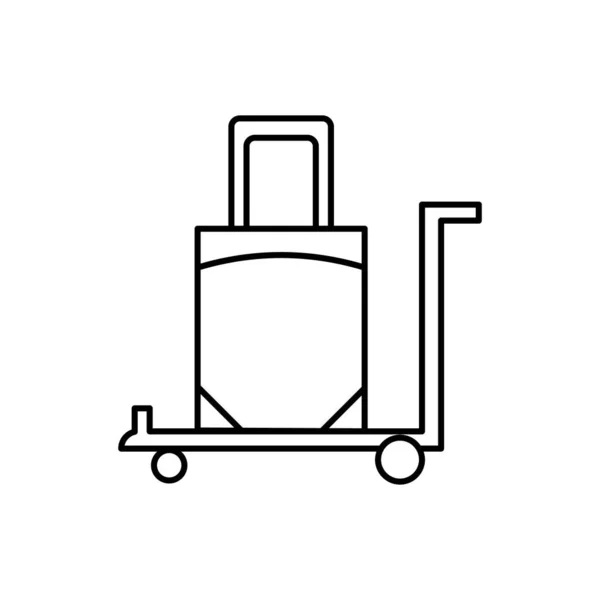 Bagage, voyage, icône de ligne de vacances. éléments de l'aéroport, illustrations de voyage icônes. signes, symboles peuvent être utilisés pour le web, logo, application mobile, UI, UX — Image vectorielle