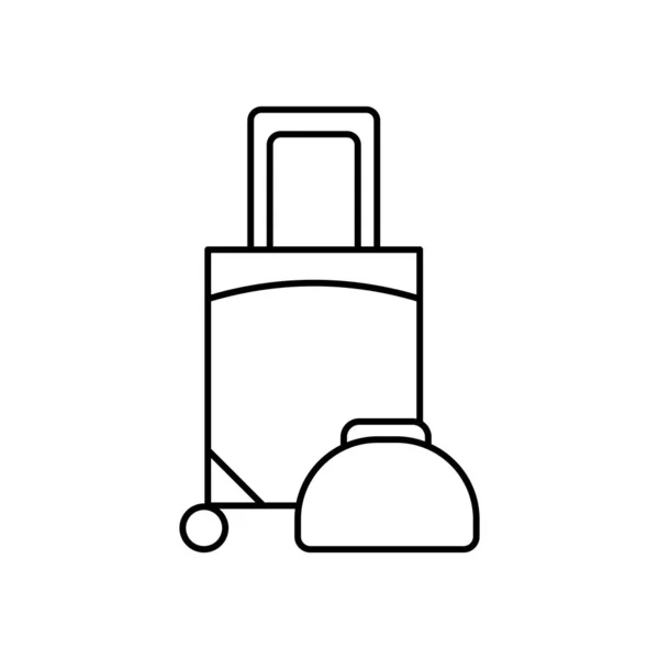 Bagages, valise, icône de ligne de voyage. éléments de l'aéroport, illustrations de voyage icônes. signes, symboles peuvent être utilisés pour le web, logo, application mobile, UI, UX — Image vectorielle