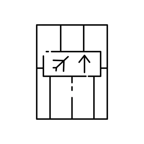 Gate, Boarding, Fluglinien-Symbol. Elemente des Flughafens, Ikonen der Reiseillustration. Zeichen, Symbole können für Web, Logo, mobile App, ui, ux verwendet werden — Stockvektor