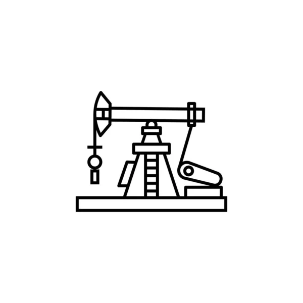 Pump jack, energy pump jack line icon. Elements of energy illustration icons. Signs, symbols can be used for web, logo, mobile app, UI, UX — ストックベクタ