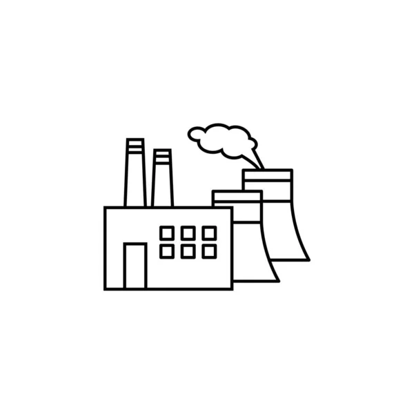 Ikona vedení elektrárny. Prvky ikon energetických ilustrací. Znamení, symboly mohou být použity pro web, logo, mobilní aplikace, Ui, Ux — Stockový vektor