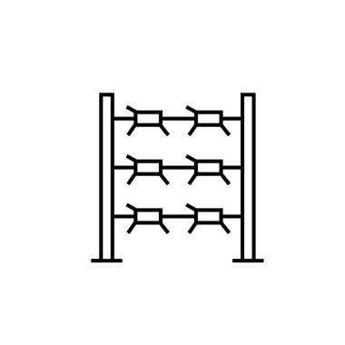 Dikenli, dikenli teller, koruma hattı ikonu. Protesto öğeleri illüstrasyon simgeleri. İşaretler, semboller ağ, logo, mobil uygulama, Ui, Ux için kullanılabilir