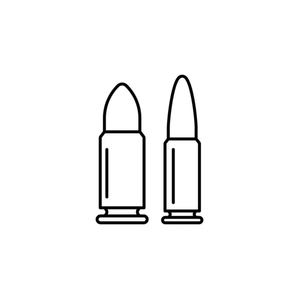 Vapen, krig, kula, invändning linje ikon. Delar av protester illustration ikoner. Tecken, symboler kan användas för webben, logotyp, mobilapp, Ui, Ux — Stock vektor