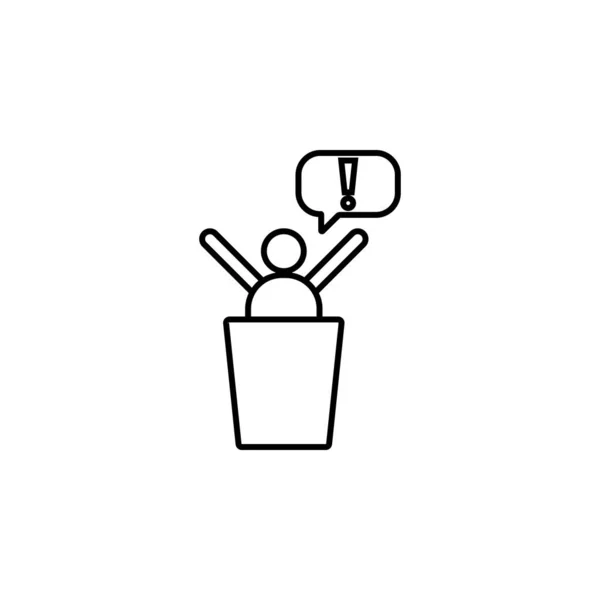 Talking, protest, politician line icon. Elements of protests illustration icons. Signs, symbols can be used for web, logo, mobile app, UI, UX — стоковий вектор