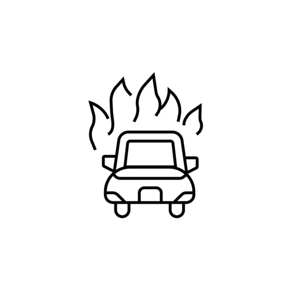 Motín, huelga, incendio, coche, icono de la línea de protesta. Elementos de las protestas ilustran iconos. Signos, símbolos se pueden utilizar para la web, logotipo, aplicación móvil, interfaz de usuario, UX — Vector de stock