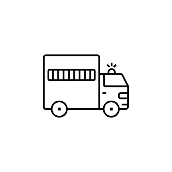 Jail, inmate transport, cage, car line icon. Elements of protests illustration icons. Signs, symbols can be used for web, logo, mobile app, UI, UX — 스톡 벡터