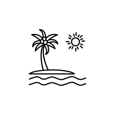 Balayı çizgisi ikonu. Düğün illüstrasyon simgeleri. İşaretler, semboller ağ, logo, mobil uygulama, Ui, Ux için kullanılabilir