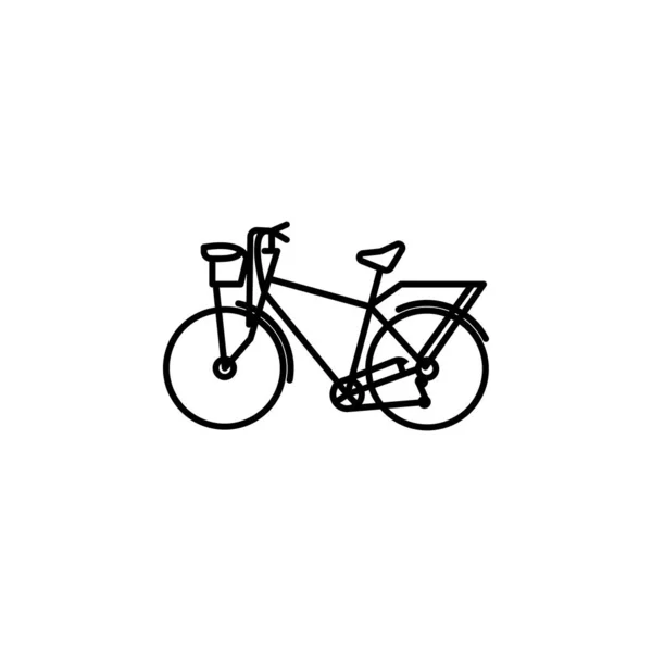 Icono de la línea de bicicleta. Elementos de iconos de ilustración de boda. Signos, símbolos se pueden utilizar para la web, logotipo, aplicación móvil, interfaz de usuario, UX — Vector de stock