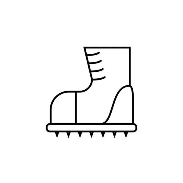 Footwear, climbing, nature line icon on white background — Stock Vector